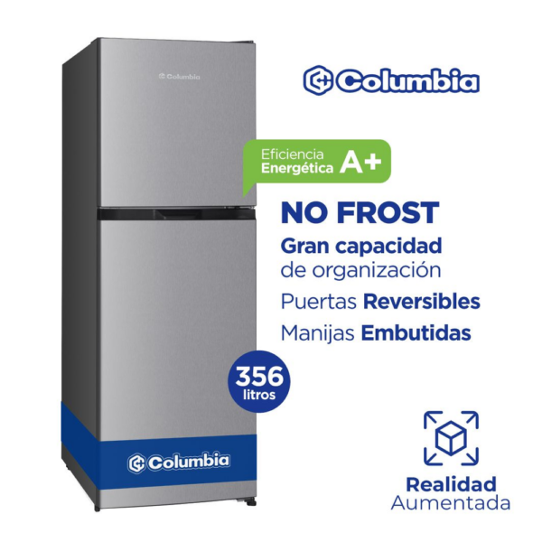 Heladera Columbia 356L No Frost Silver