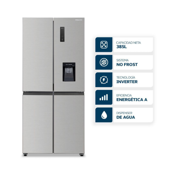 Heladera Kultek 400L Inverter Inox Bajo Consumo