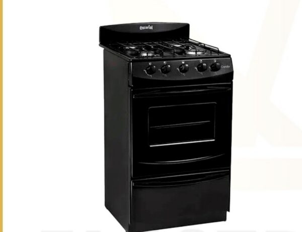 Cocina Escorial Candor 4 Hornallas Negra a Gas