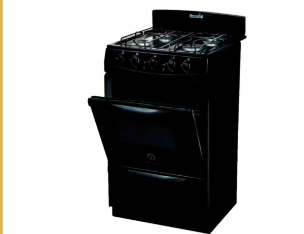 Cocina Escorial Master 56cm Negra Gas Natural